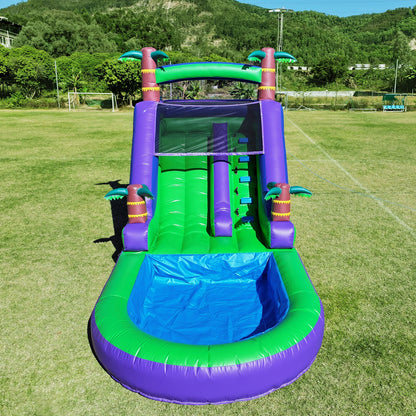 Inflatable Commercial Bounce House with Water Slide PVC and a 1100W Air blower 21ft/6.4M