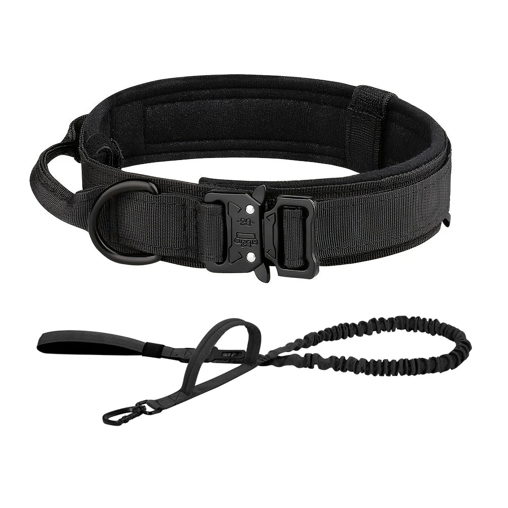 Dog Training Adjustable Tactical Collar And Leash Set