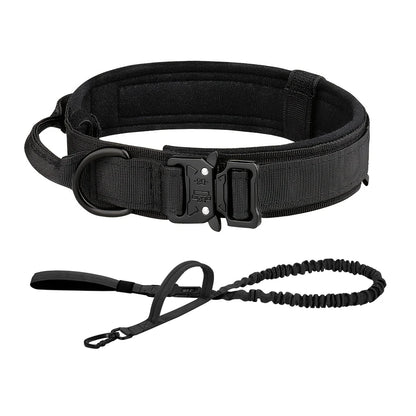 Dog Training Adjustable Tactical Collar And Leash Set