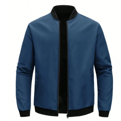 Baseball Collar Short Loose Solid Color Jacket