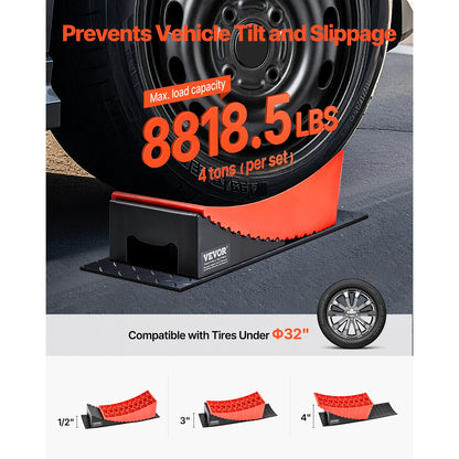 SucceBuy 2 Pcs RV Leveling Blocks with Anti-Slip Mat Carrying Bag Level