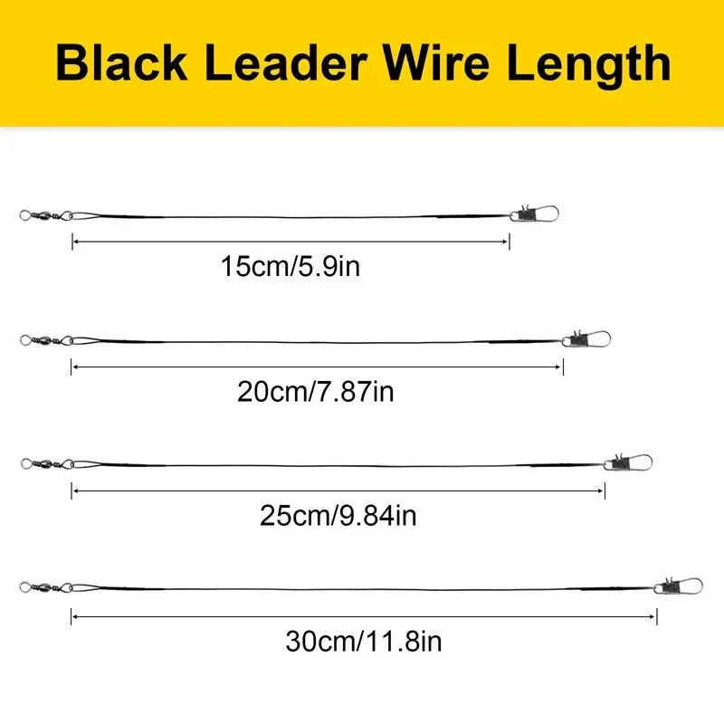 20PC Anti Bite Steel Fishing Line 15/20/25/30cm
