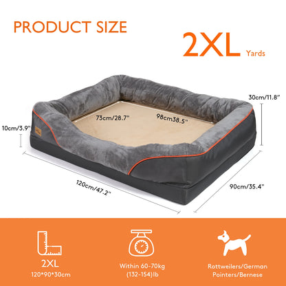 Anti Allergy Waterproof Large Dog Bed With Removable Washable Cover