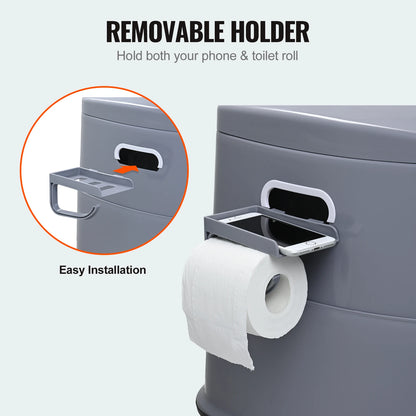 SucceBuy Portable Toilet for Camping 1.3G Detachable Inner Bucket