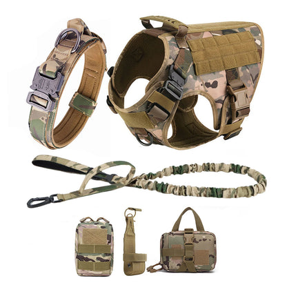 Tactical Dog Harness Collar For Medium Large Dogs