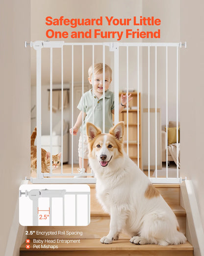 SucceBuy Baby/Pet Gate 28/30/36 Inches High Gate Easy Step Walk Thru