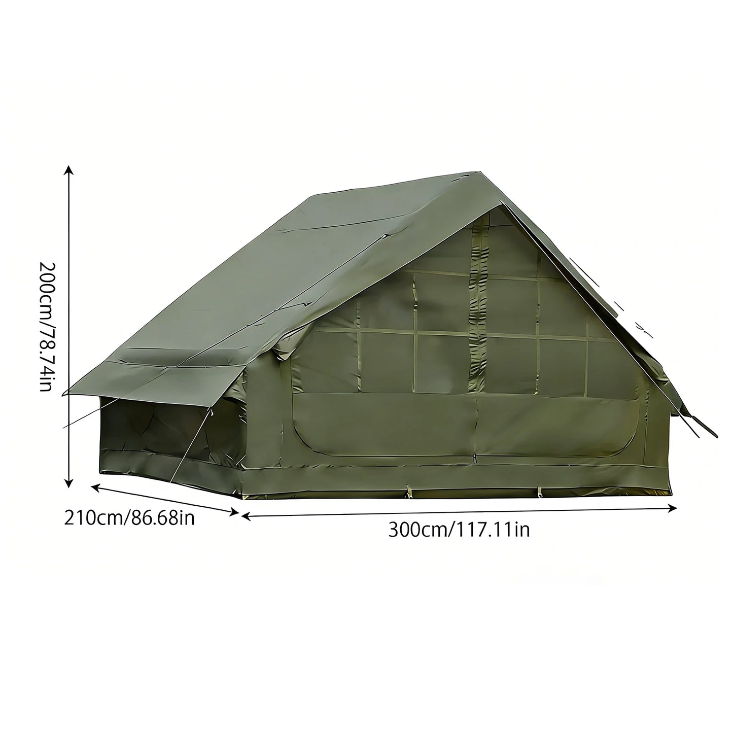 Large Inflatable Camping Tent with Skylight, Quick Air-Flow & Breathable Mesh Design