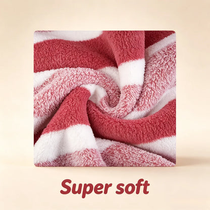 8-Piece Ultra Absorbent Lint-Free & Super Soft Two-Tone Striped Bath Towel Collection