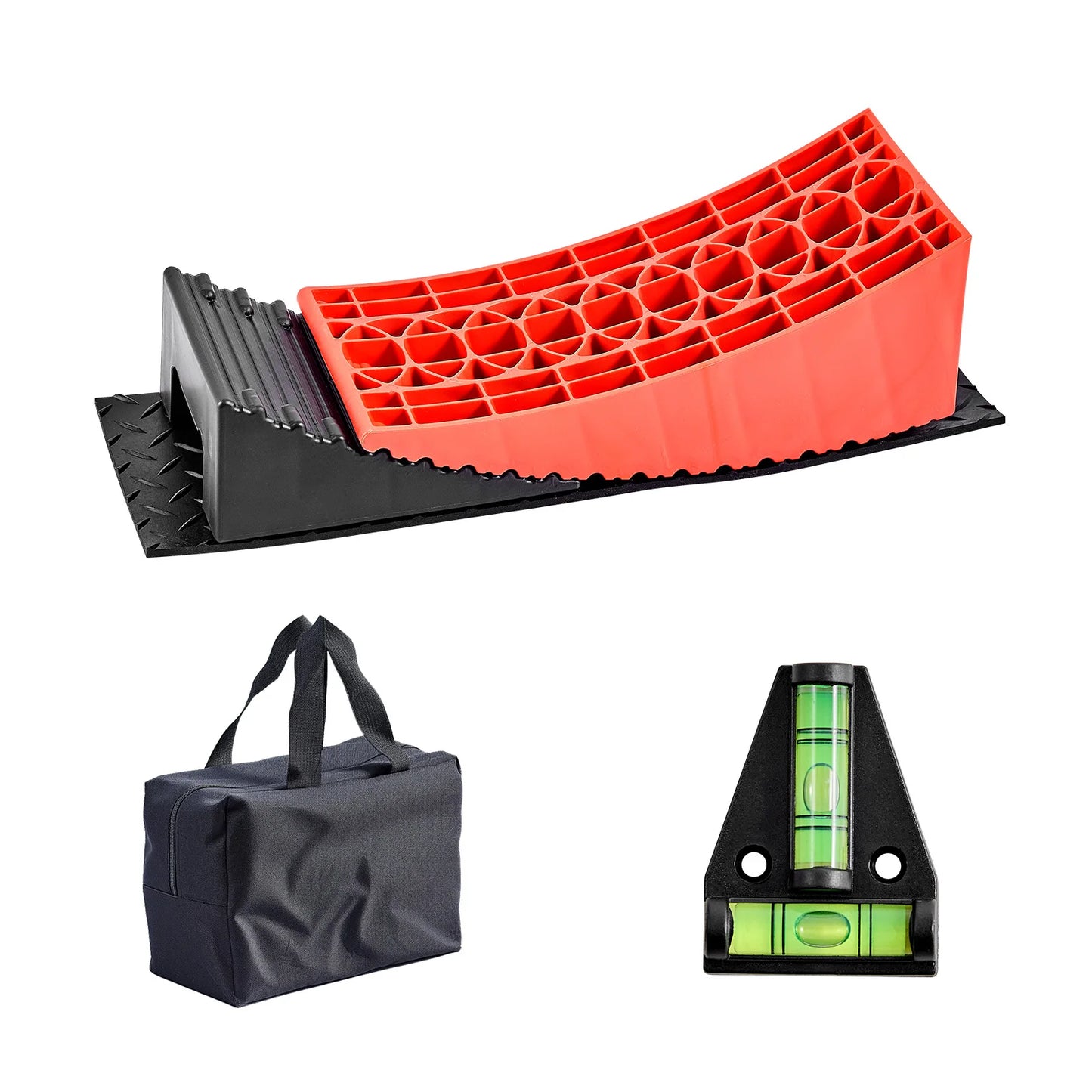 SucceBuy 2 Pcs RV Leveling Blocks with Anti-Slip Mat Carrying Bag Level
