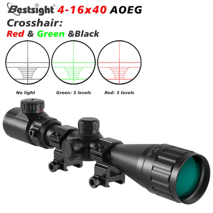 4-16X40 AOE Optics Illuminated Hunting Scope Red&Green Dot