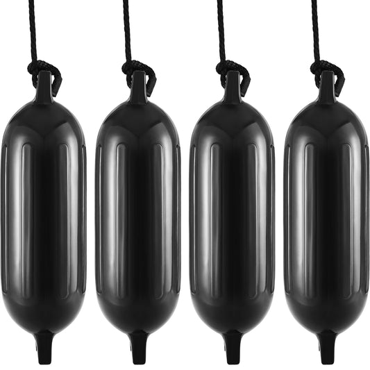 SucceBuy Inflatable Ribbed Fender with Center Holes, Air Pump & Storage Bag