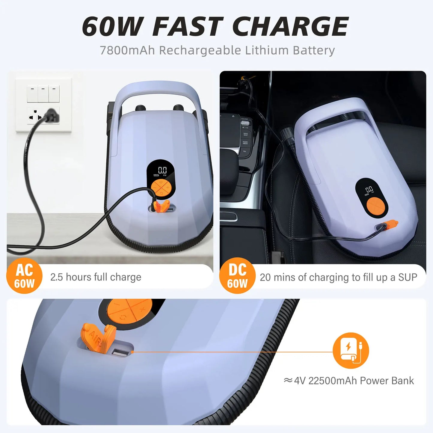 AIRBANK SUP Electric Air Pump with Battery