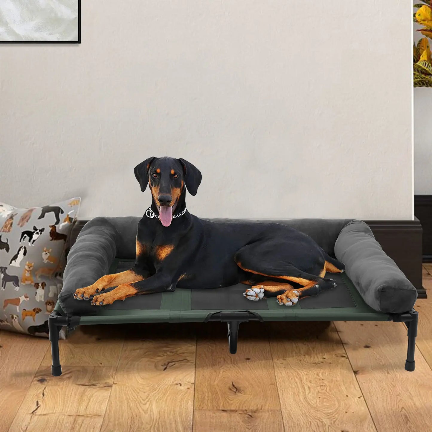 Dog Bed for Dogs and Cats Indoor Outdoor Elevated Pet Lounger Bed
