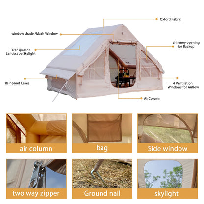 PAKICETUS Family Luxury Inflatable Tent With Skylight