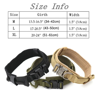 Dog Training Adjustable Tactical Collar And Leash Set