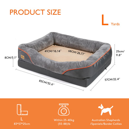 Anti Allergy Waterproof Large Dog Bed With Removable Washable Cover